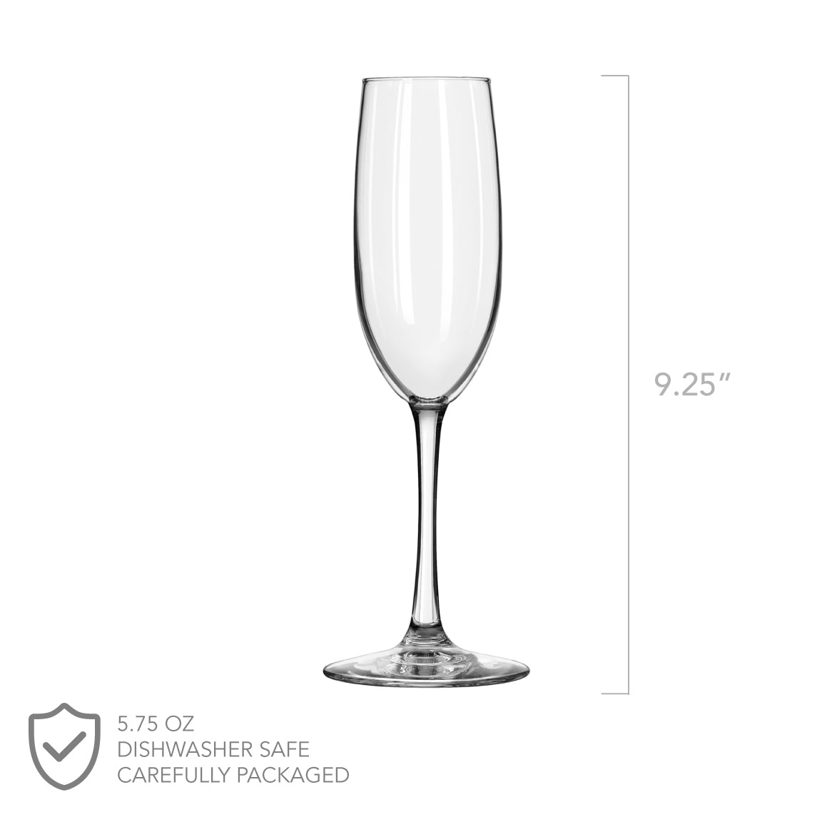 Personalized Minimalist Champagne Flute, Design: N9