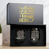 Custom Wine and Whiskey Gift Set in Magnetic Gift Box, Design: CUSTOM