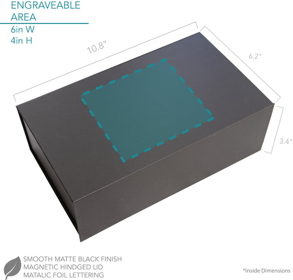 Engraved Champange Glass Set in Magnetic Gift Box, Design: CUSTOM