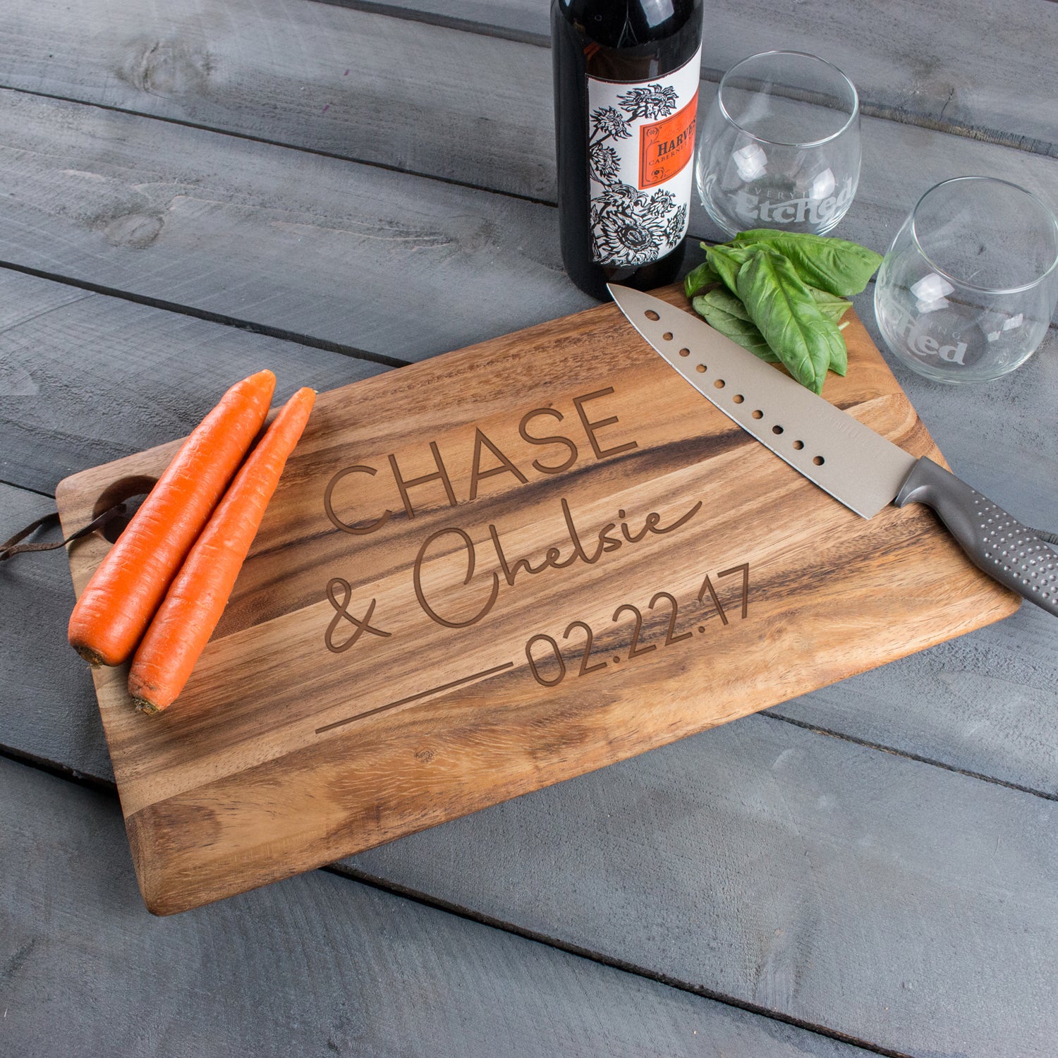 Relationship Personalized Large Cutting Board - Design: N6