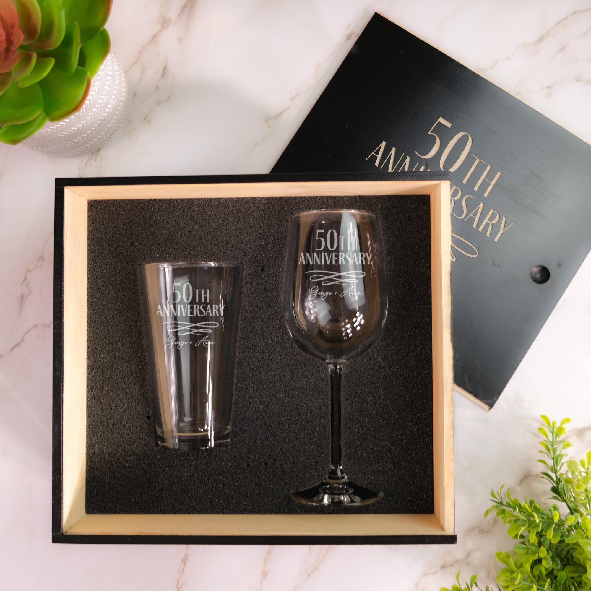 Anniversary Beer & Wine Gift Set, Design: A2