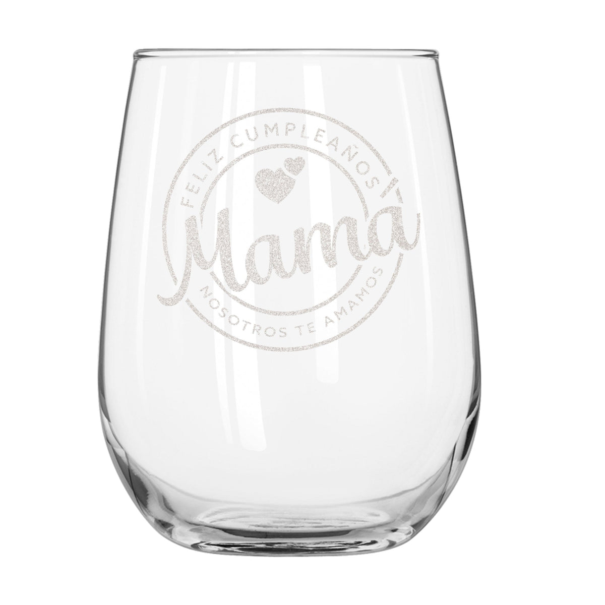 Personalized Birthday Stemless Wine Glass, Design: BDAY5