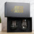 Personalized Couple's Wine and Whiskey Gift Set in Magnetic Gift Box, Design: N2