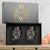 Engraved Monogram Stemless Wine Glass Set in Magnetic Gift Box, Design: N12
