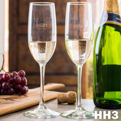 2 Champagne Glass Set - Design: HH5