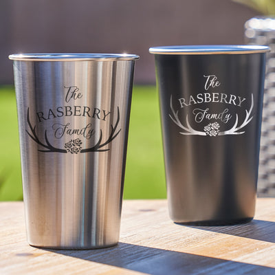 Branded Pint Cups  Dubliner Stainless Steel Pint Cup Glasses