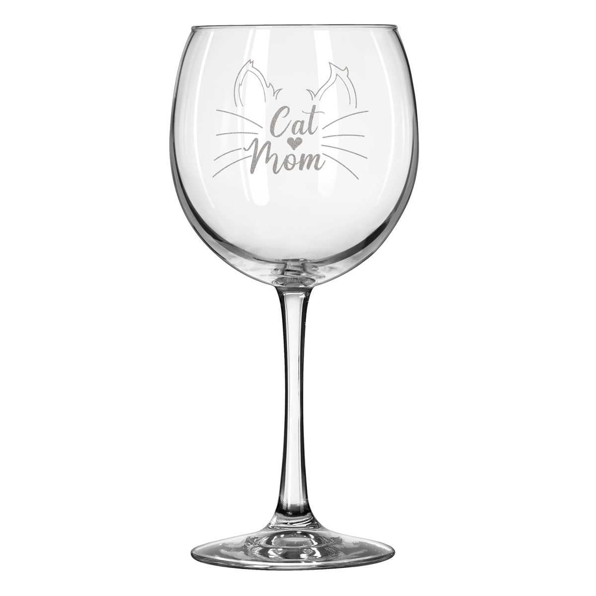 Buy Cat & Moon Design Wine Glass, Cute Mystical Glass online