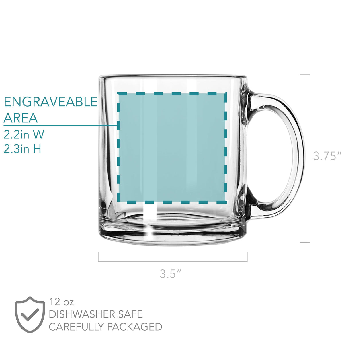12 oz. glass coffee mug