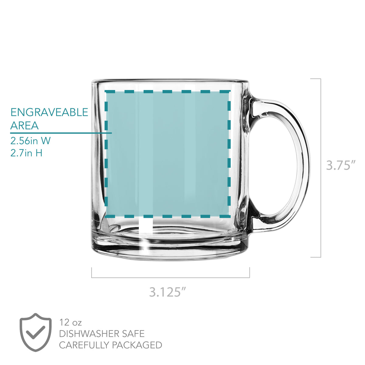 Personalised Clear Coffee Mug, Clear Glass Coffee Mug With Handle
