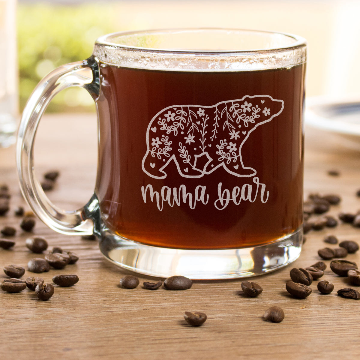 Mama Bear - Engraved Stainless Steel Tumbler, Stainless Cup, Mama Bear Mug
