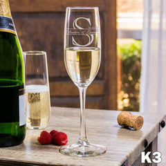 Brumate Champagne Flute Monogram Champagne Flute Laser Engraved