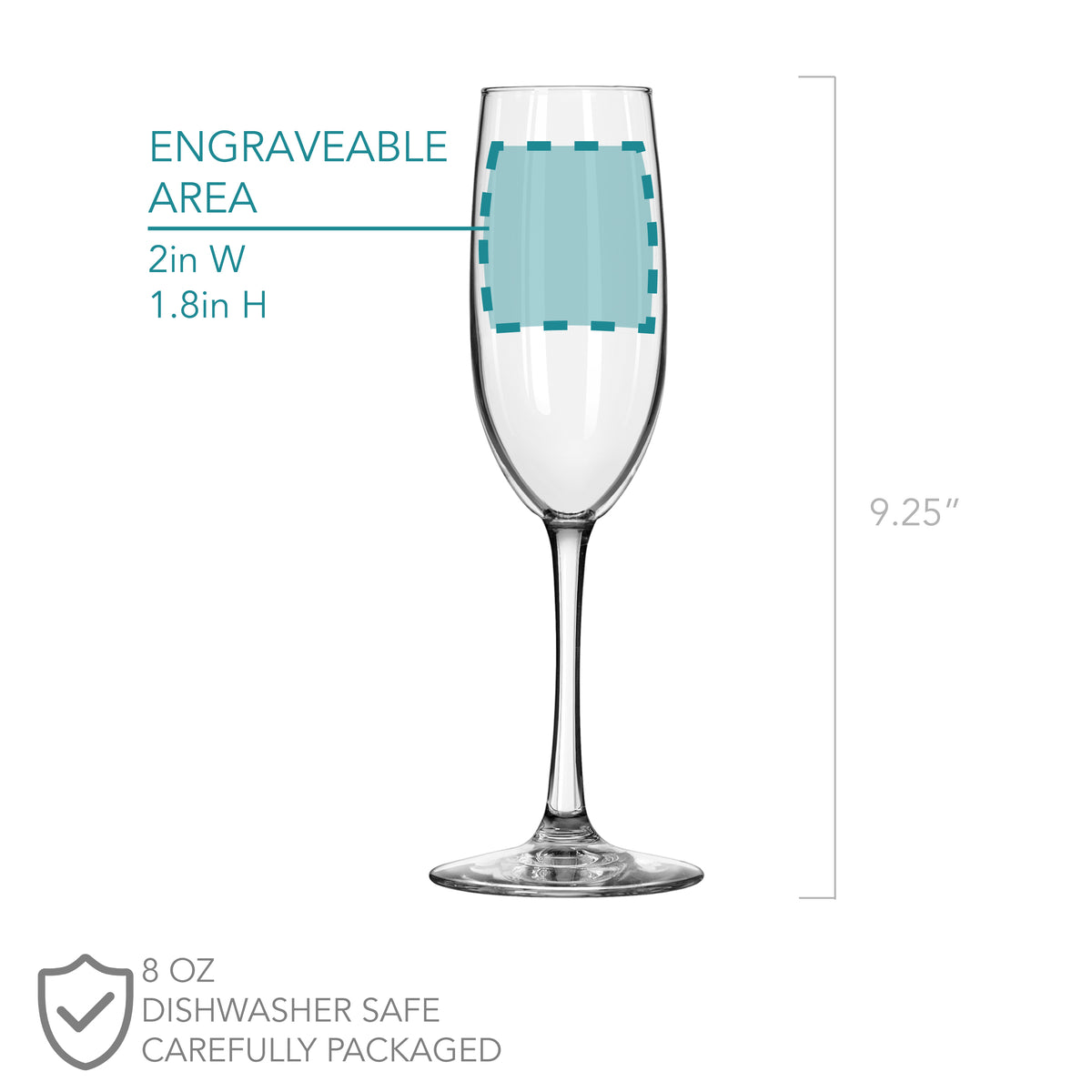 Personalized Champagne Flutes - Design: CUSTOM - Everything Etched