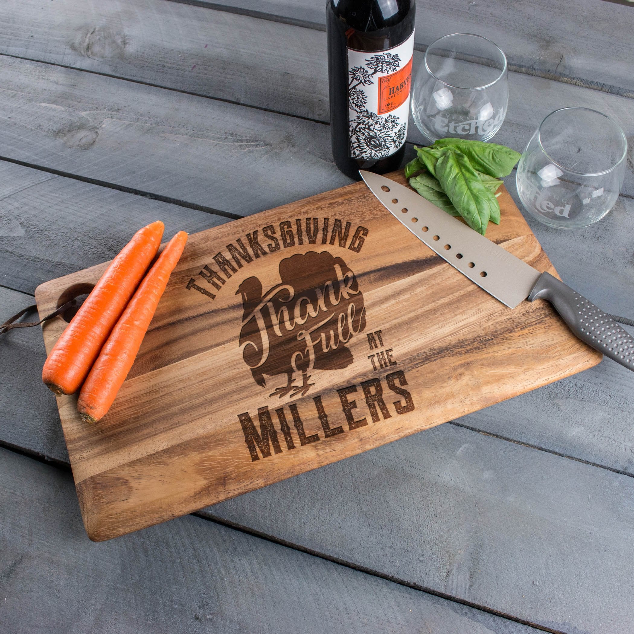 Large Cutting Board Thankful - Design: TG4