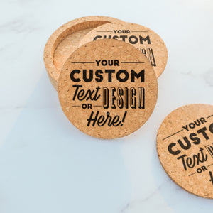 Cork Coaster Wood Products Tagged Couple - Everything Etched