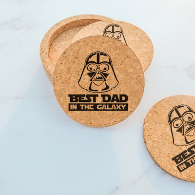 Darth Vader Beer Mug for Dad Etched Star Wars Beer Mug, Father's Day Gift  for Star Wars Fan, Best Dad in the Galaxy, Design: FD5 