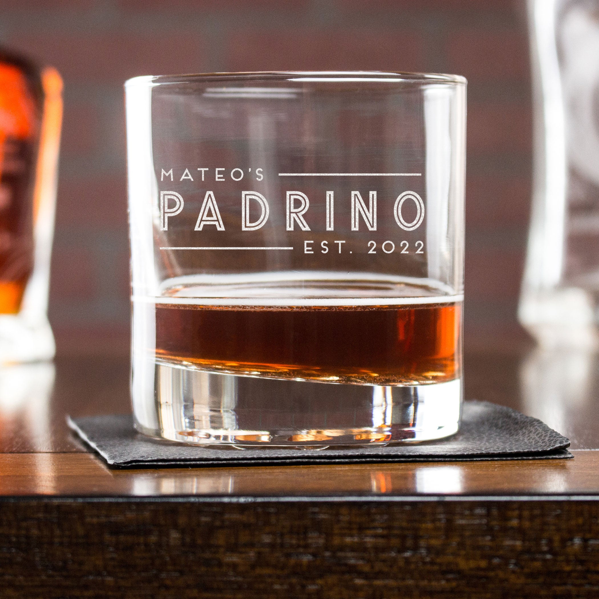 Personalized Padrino Cocktail Glass, Design: GDPA2