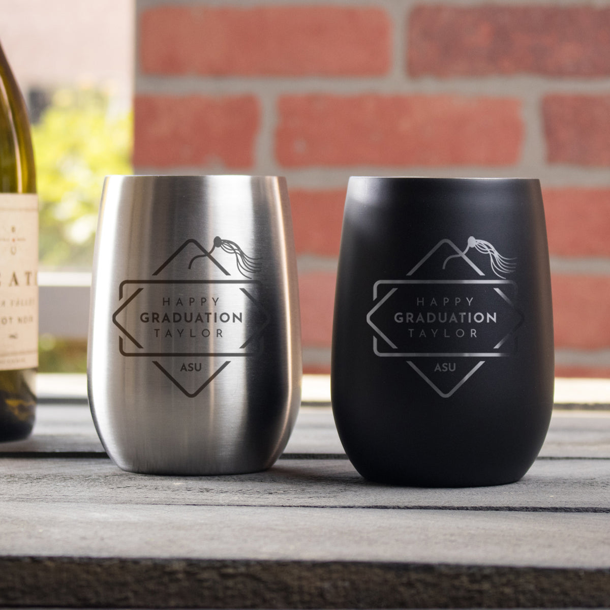 Personalized Wine Tumbler, Insulated Wine Cup, Custom Wine Glasses