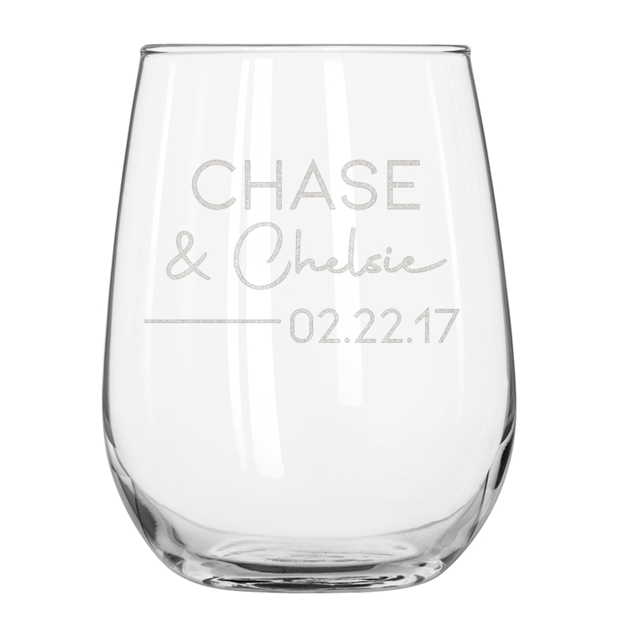 Personalized Wine Glasses - Modern