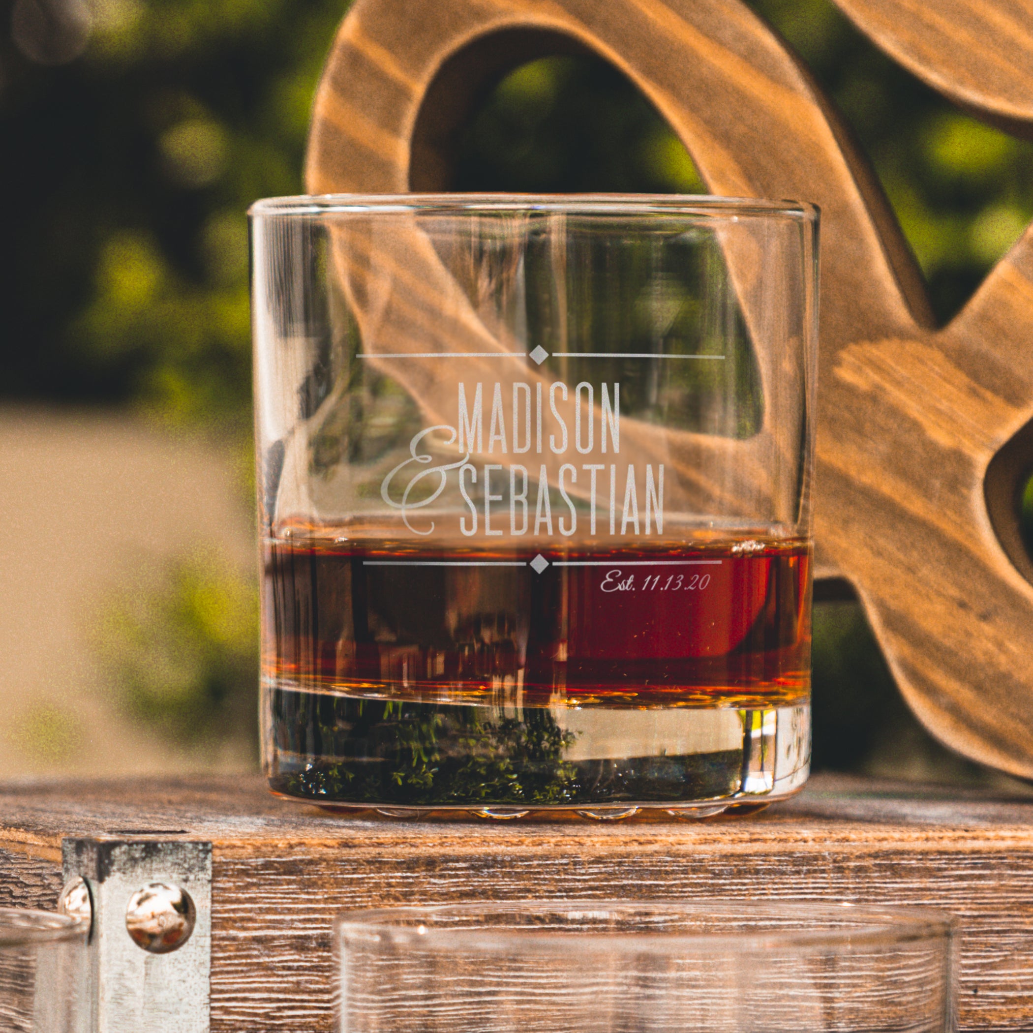 Engraved Whiskey Glasses Couples - Design: N2