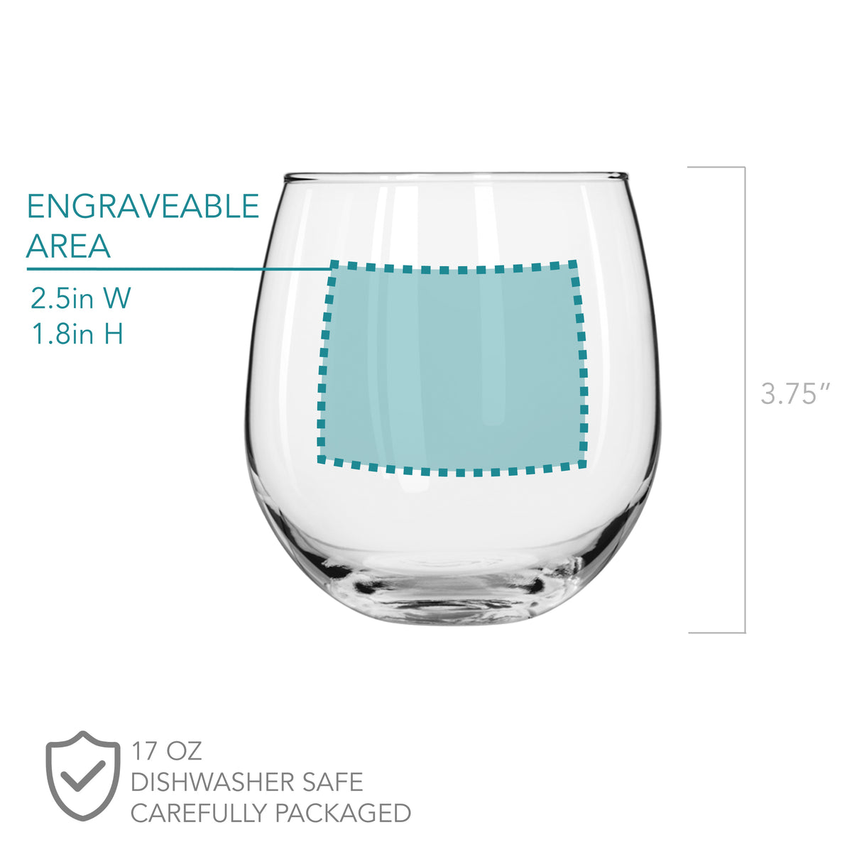 Etched Stemless Red Wine Glasses - Design: BEST - Everything Etched