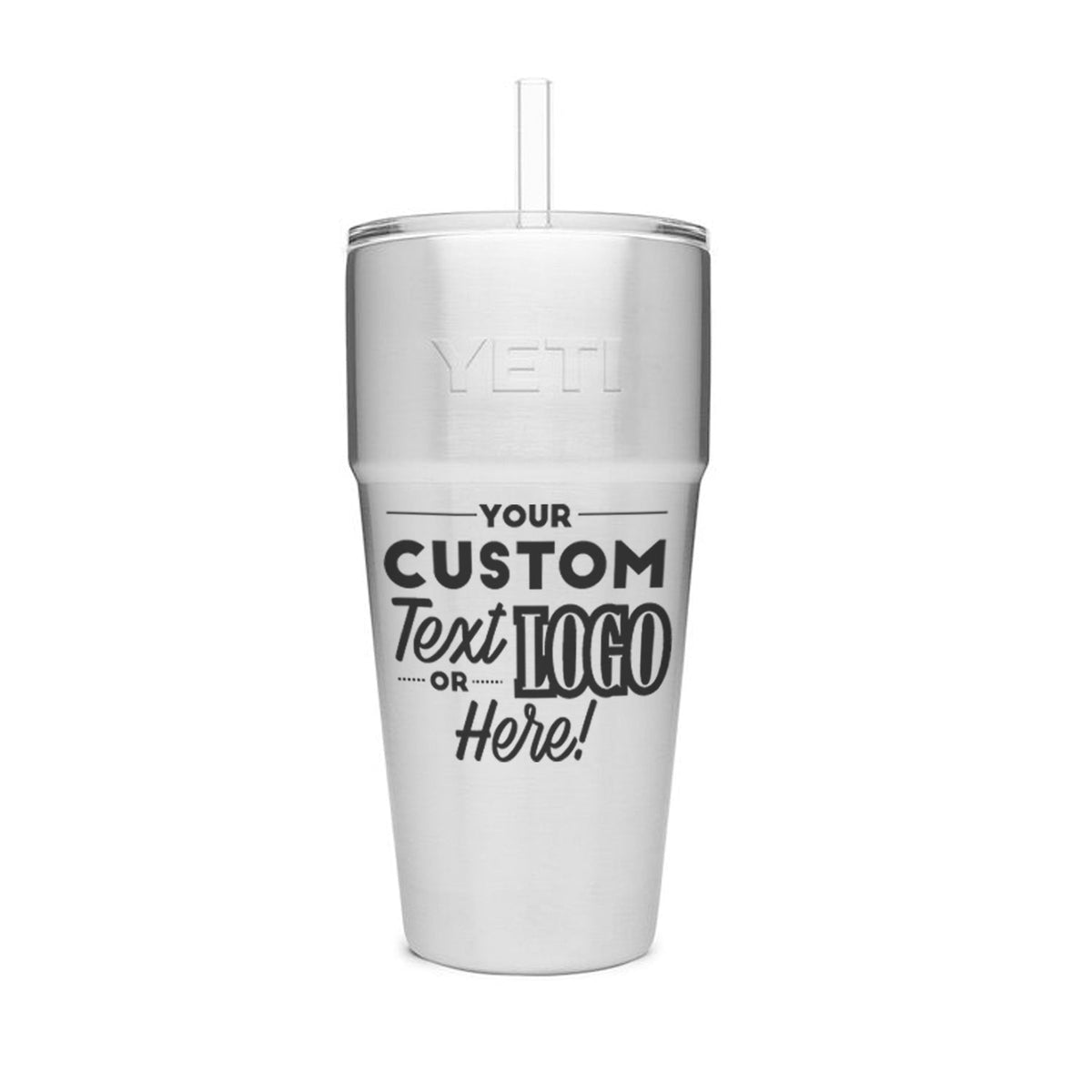 Yeti - 26 oz Rambler Stackable Cup with Straw Lid Black