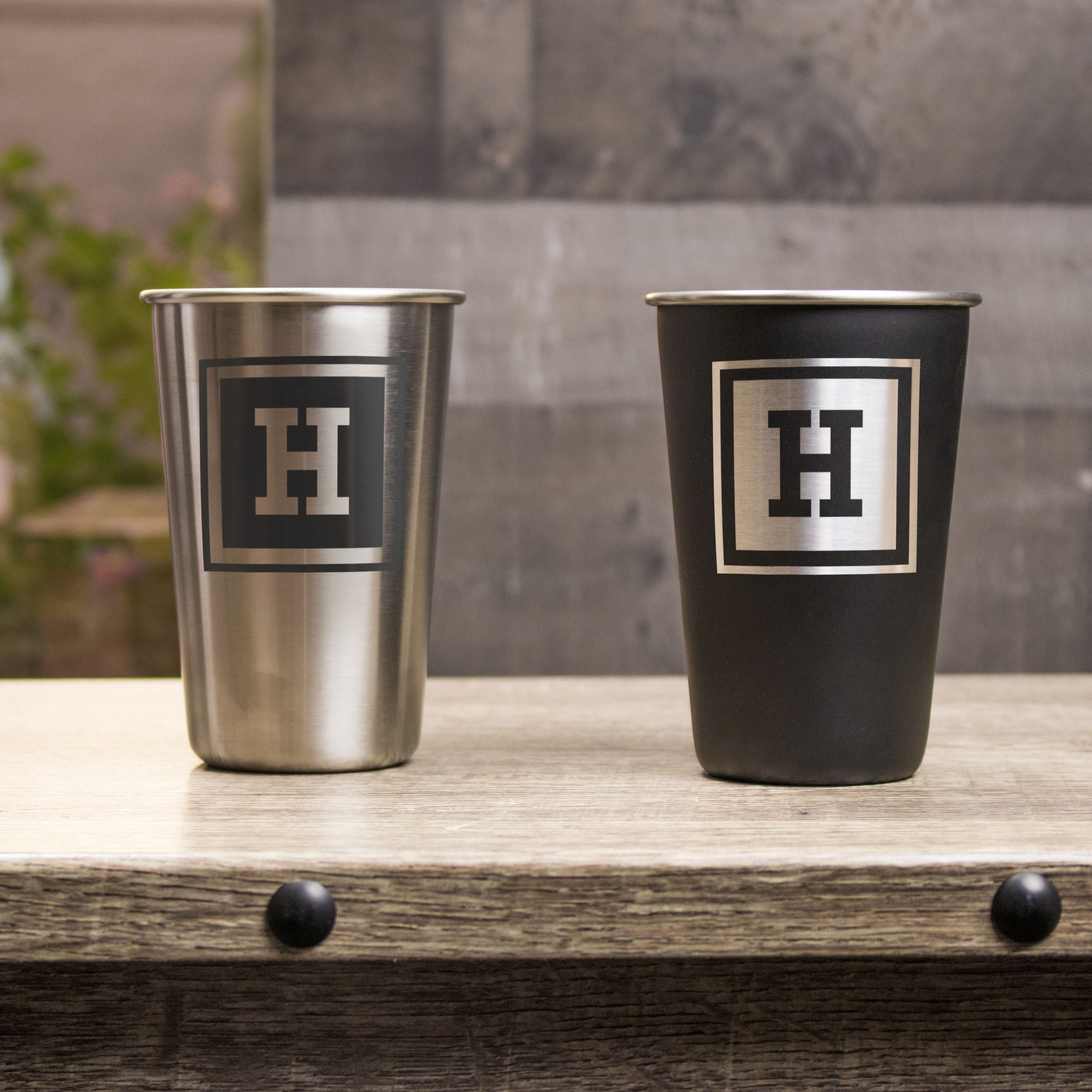 16 oz Stainless Steel Cup - Design: INITIAL1