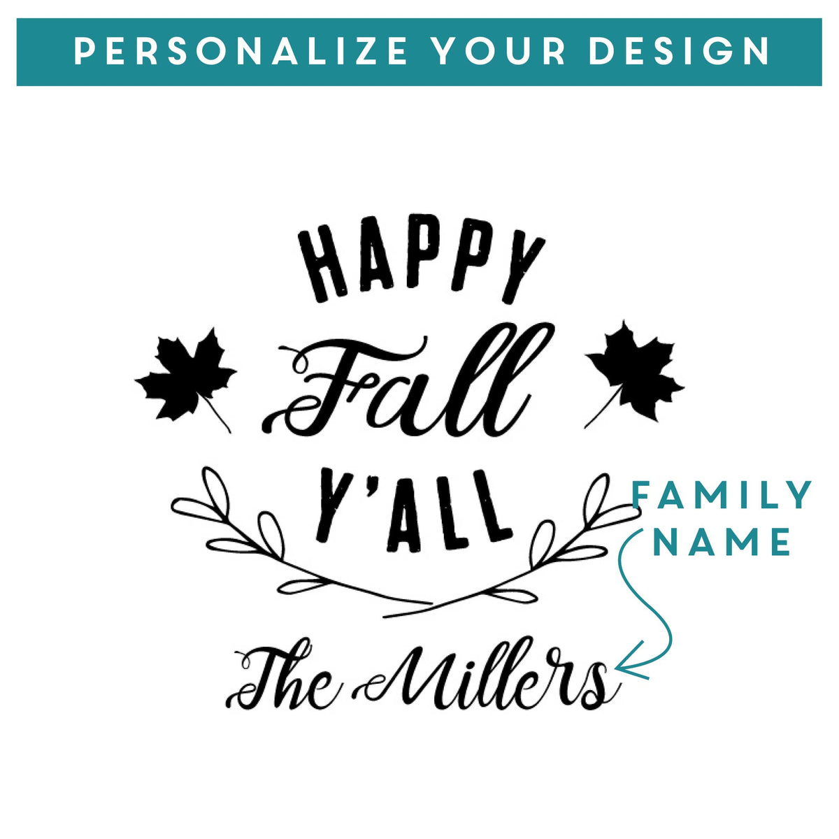 Happy Fall Y'all Double Sided Outdoor Pillow