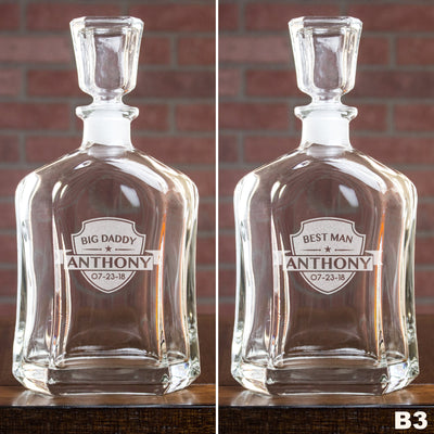 Personalized Initial Wine Decanter, Design: K5 - Everything Etched