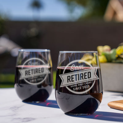 Retired And Gone Fishing Pint Glass