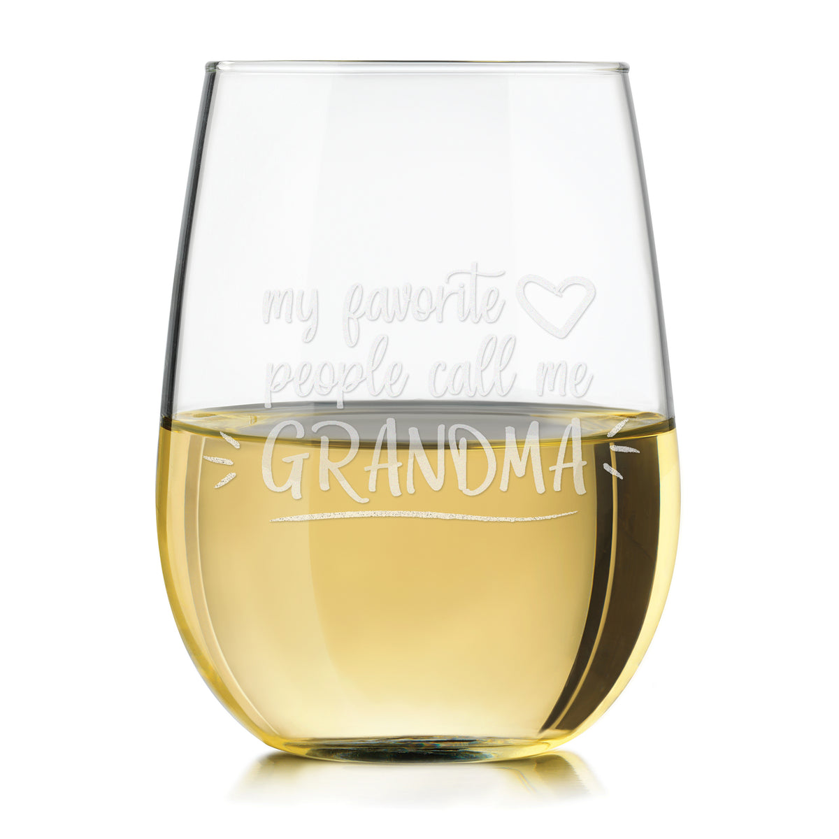 Personalized Godmother Stemless Wine Glass, Design: GDMA1 - Everything  Etched